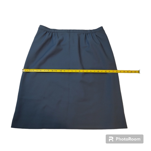 Vintage Women's Skirt Dark Periwinkle Navy Blue 38in Waist Pull On IGLWU Office - Picture 5 of 7